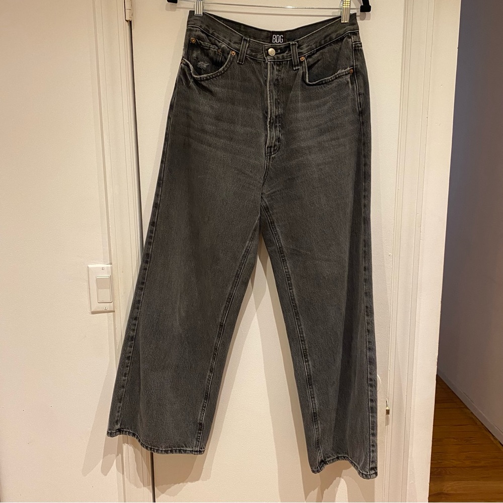 BDG high and wide black jeans